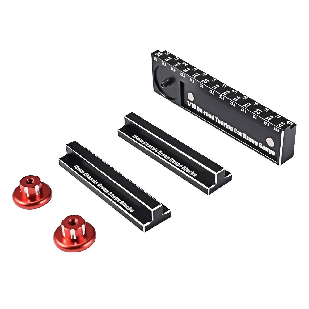 9IMOD RC ارتفاع حاكم أداة 20-25 مللي متر حاكم 10 مللي متر الهيكل تدلى كتل مع المغناطيسية انفصال قياس عجلة ل 1/10 RC مركبة #6
