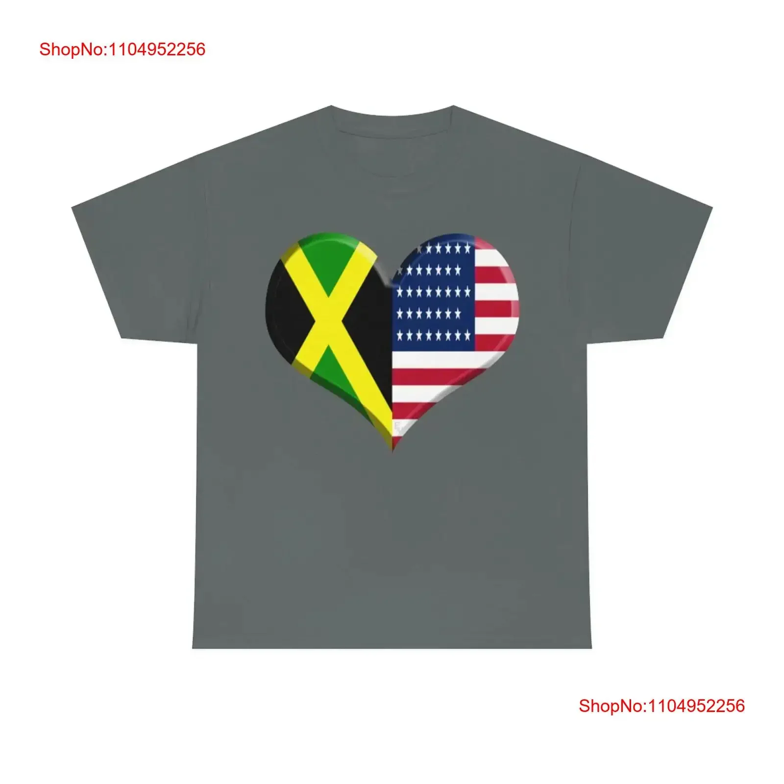 

Футболка с сердечком из ямайского американского флага Jamaica Pride, США, винтажная стираная унисекс с графикой, универсальная модная растянутая слегка