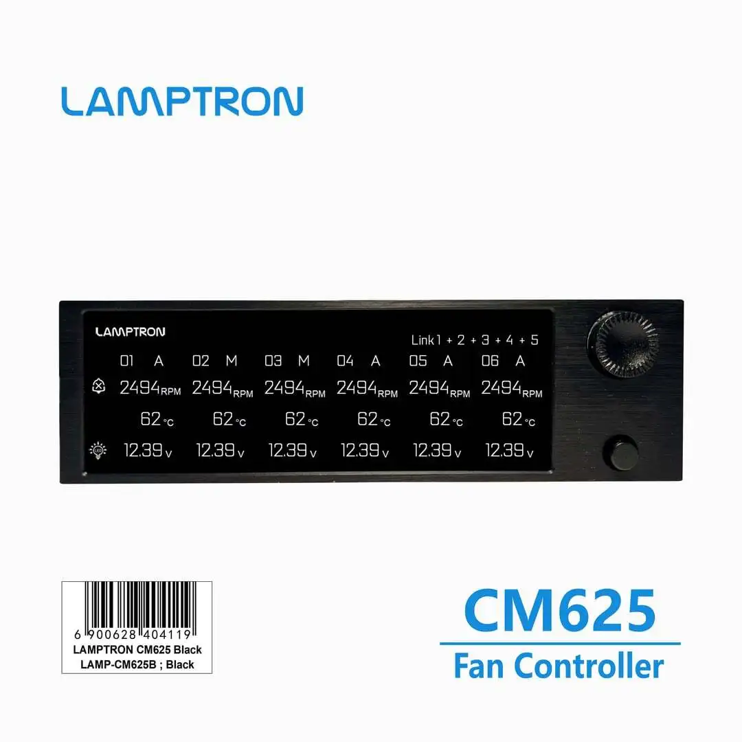 Lamptron CM625-Fan Controller  Fan Control,Voice-interactive,Full-Color Display,Users Custom-design interfaces.Clock)