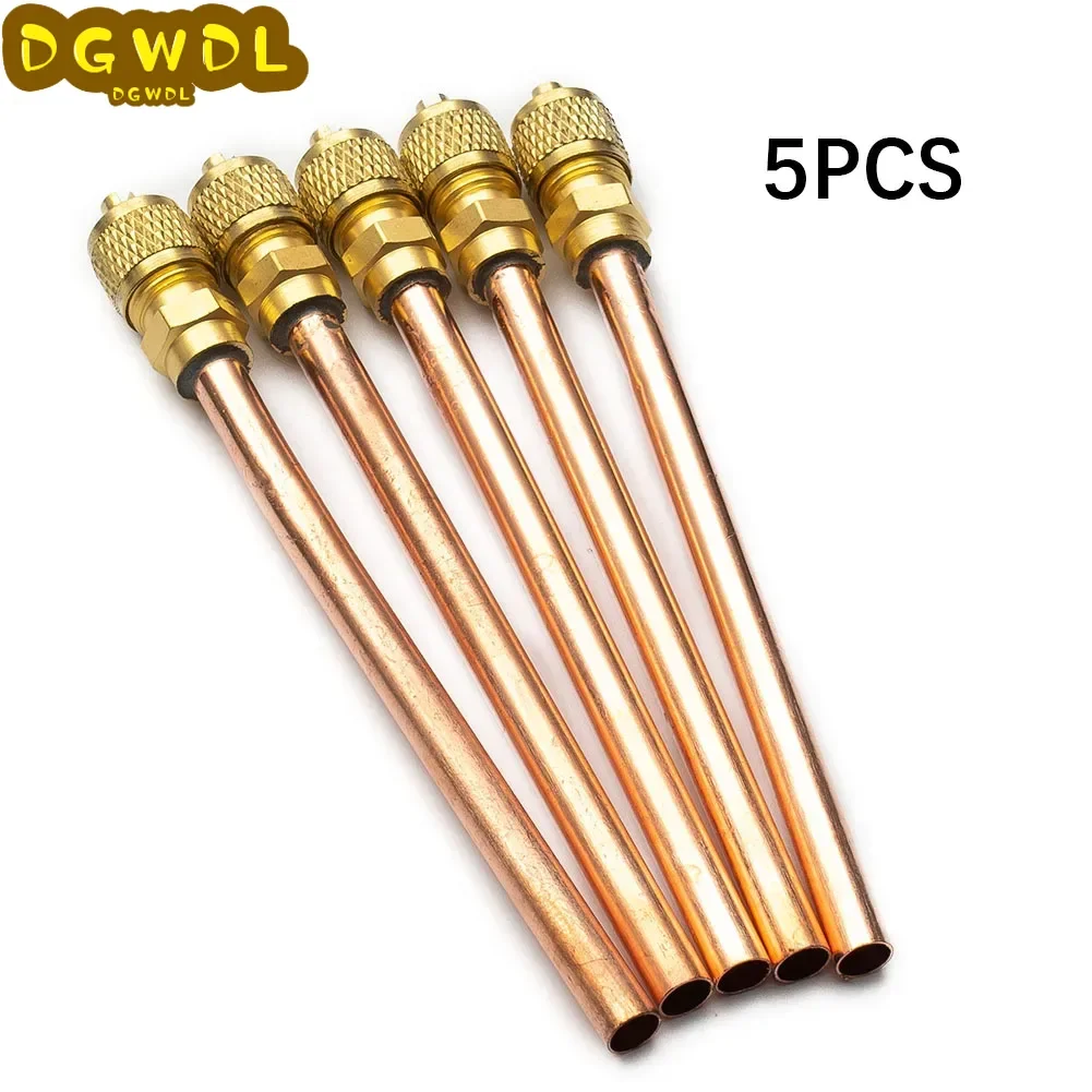 5PCS Air Conditioner Refrigeration Access Valves Copper Tube Filling Part Home DIY Power Tool Part