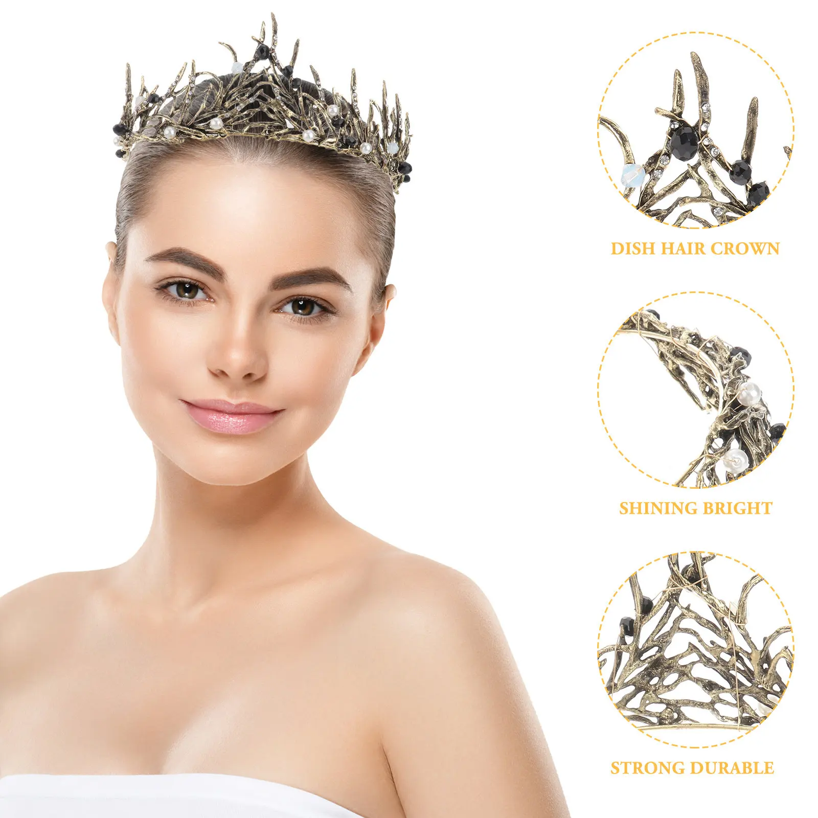 

Жемчужная повязка для волос с цветами для женщин, элегантное свадебное украшение, аксессуар для волос на свадьбу, выпускной или вечеринку