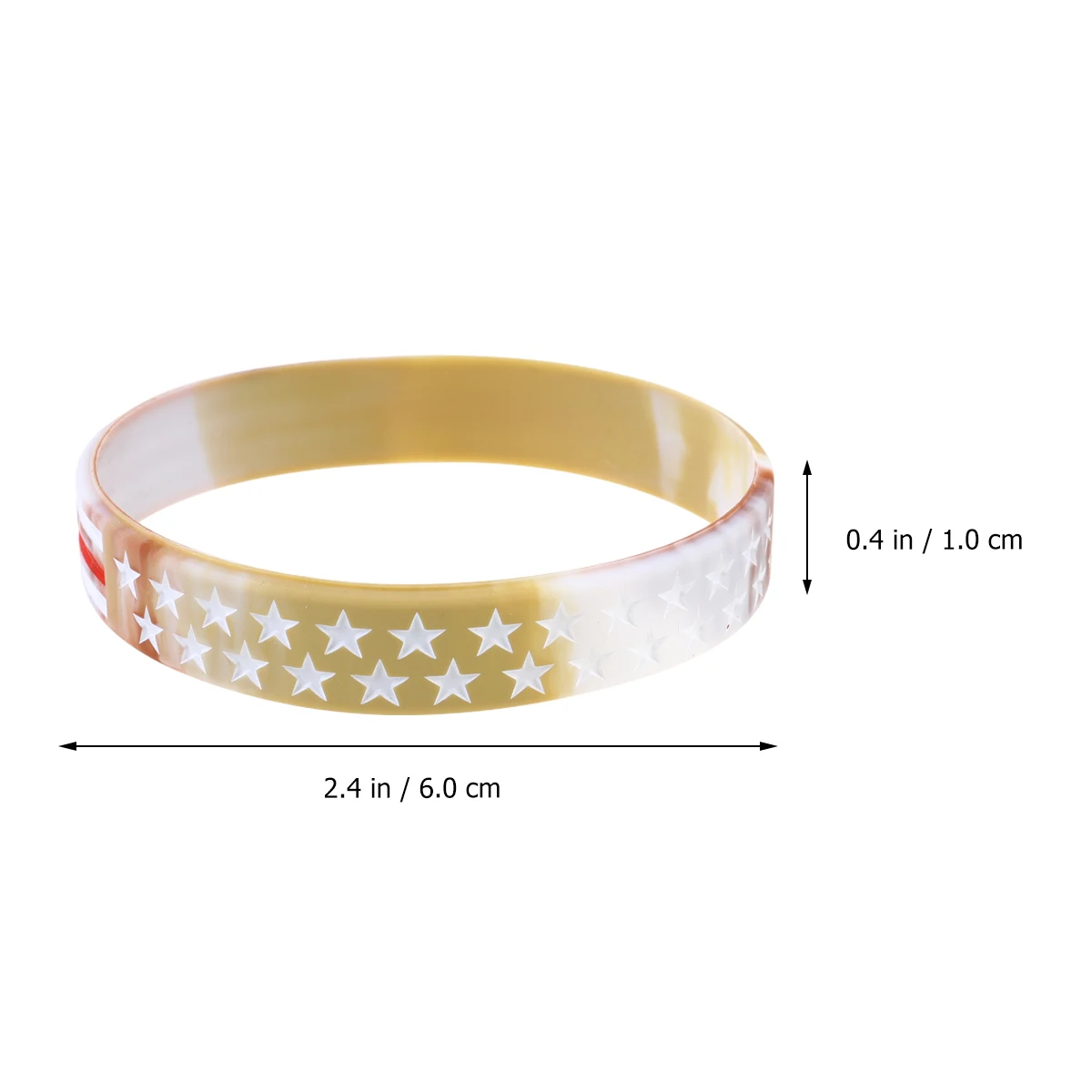 

2 Pcs Flag Wristb Black American Independence Day Memorial Costume Accessory DIY Decor Presidential Cheer