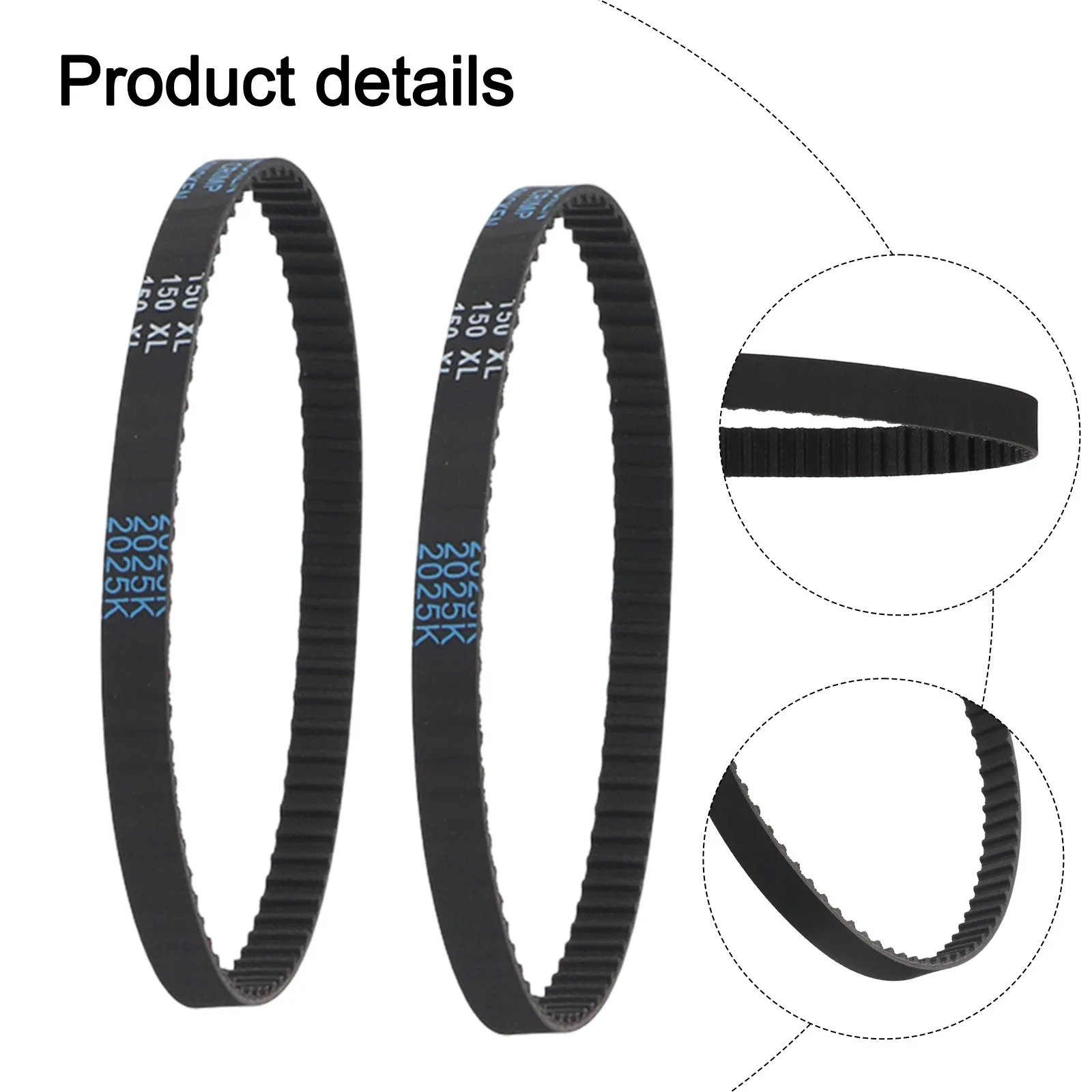 Gear Drive Belt Timing Belt High Quality Replacement Rubber Stable Transmission 1/2 Piece 150XL037 100% Brand New
