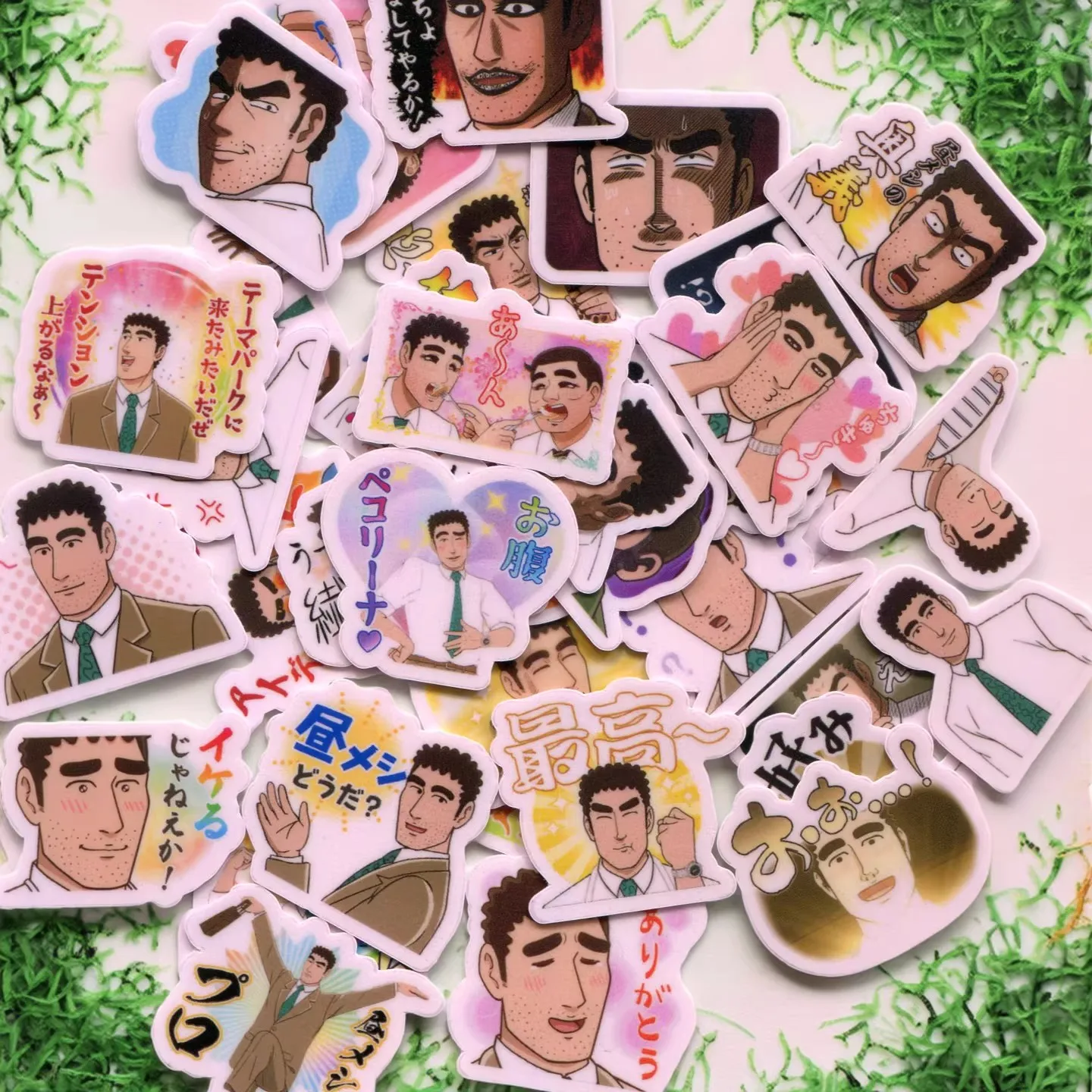 40pcs/pack Nohara Hiroshi: Hiru Meshi no Ryugi 2-3cm waterproof sticker