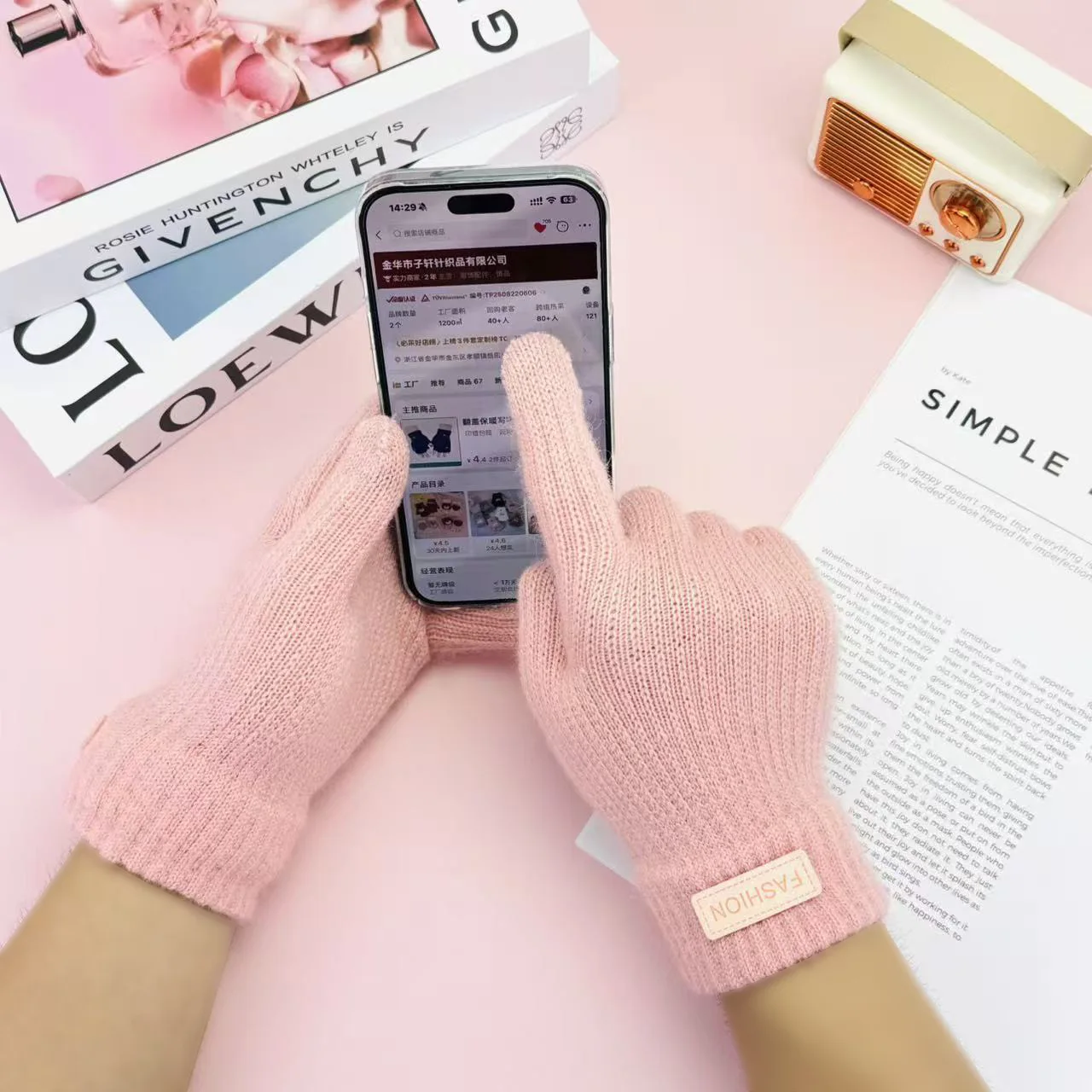 Winter Knit Gloves Men Women Fashion Autumn Warm Student Outdoor Walking Gloves Touchscreen Stretchy Daily Wear Gloves School