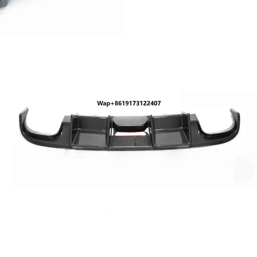 

Top Material Prepreg Dry Carbon Fiber Car Diffuser Lip Spoiler with LED Light for S4 Sline 2008-2015 Rear Bumper
