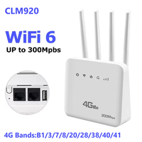 CLM920 4G LTE SIM WiFi Router WiFi 6 Modem With SIM Card Slot ASR System 300Mbps 4 Antenna Booster Power Signal Mobile Wireless