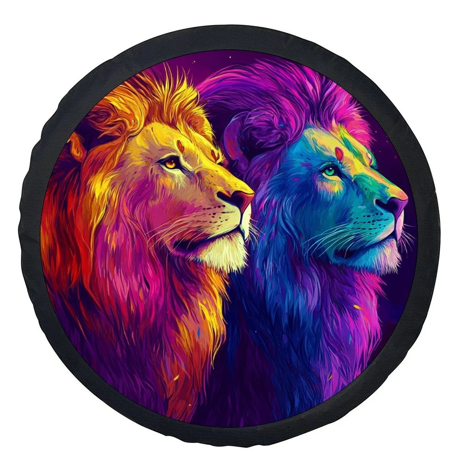 

Colorful Lion Duo Tire Cover Waterproof Spare Wheel Cover for SUV Truck Protection