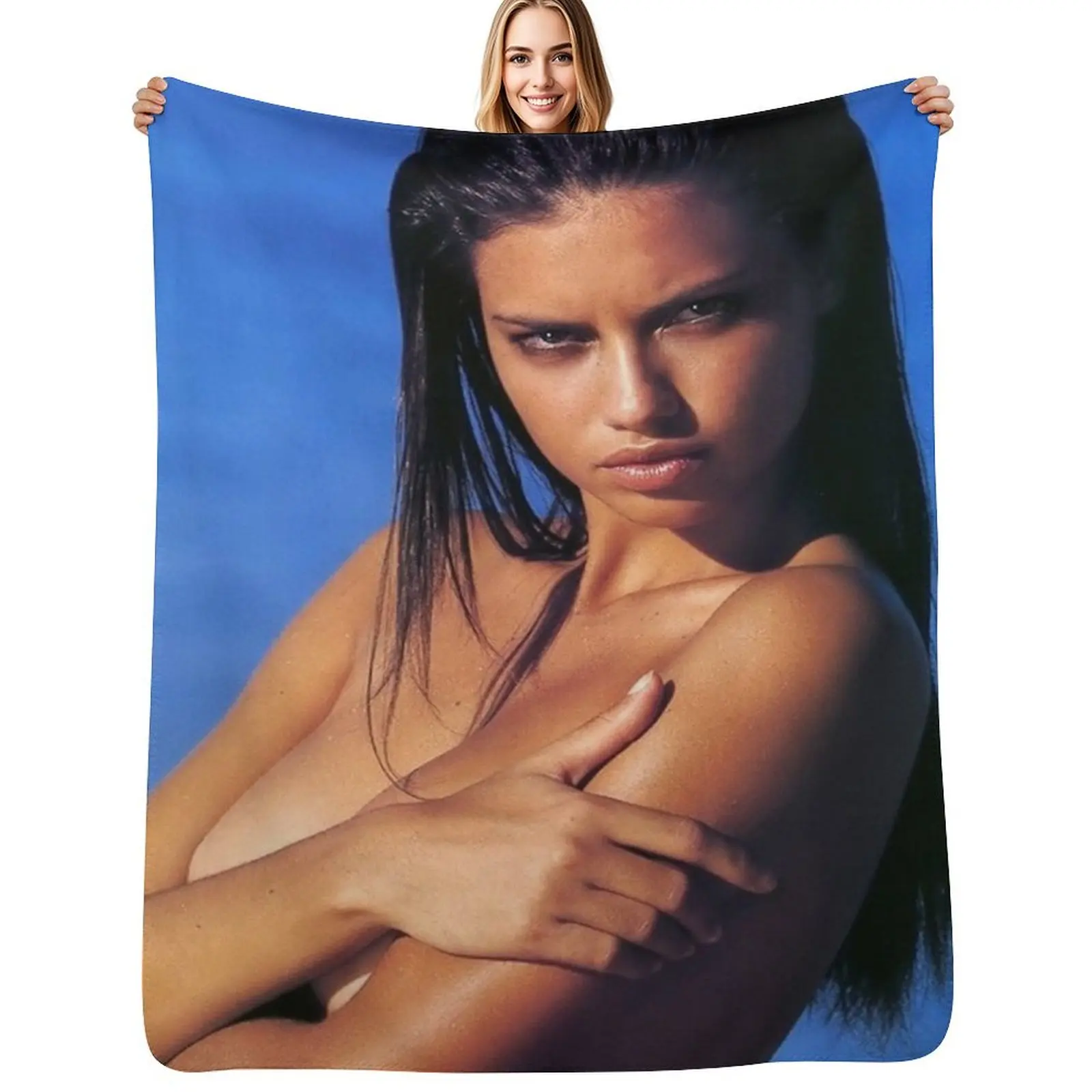 

Adriana lima Throw Blanket halloween Decoratives For Sofa Thin for winter Blankets