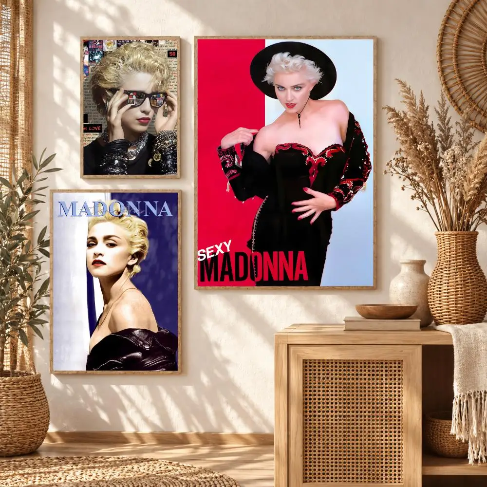 Classic Singer M-Madonna Retro Chic Poster Art Wall Stickers & Self-Adhesive Decals for Home, Bedroom & Living Room