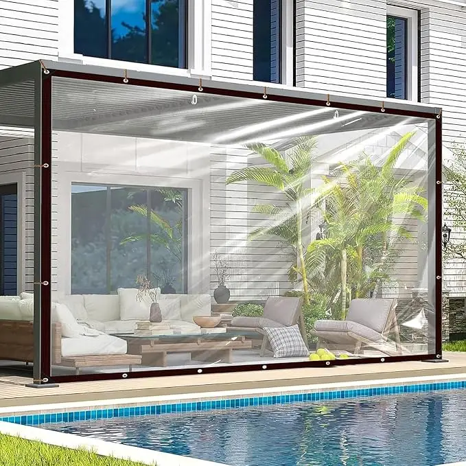 Transparent Tarps, Transparent Waterproof Tarps—Ideal for Outdoor Gardening, Camping, Greenhouses, Garden Sheds, Chicken Coops,