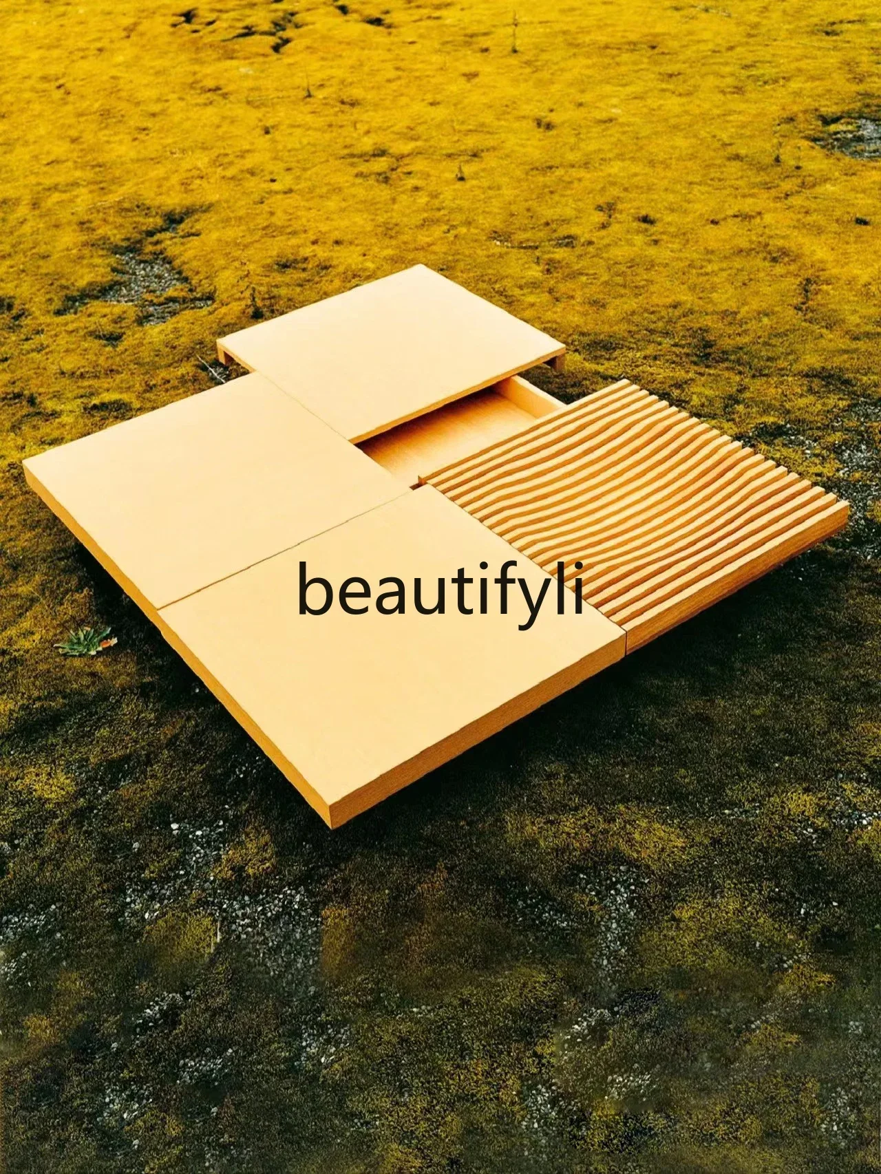 

Smt14 New Italian minimalist Rubik's Cube coffee table square Nordic light luxury multi-functional stretching tea table s 14