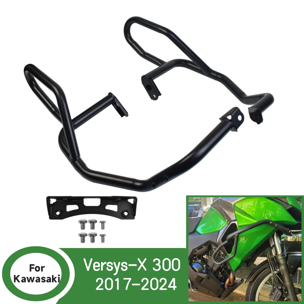 Versys X300 Engine Guard Bumper For Kawasaki Versys-X 300 2017-2024 2023 Versys-X300 Crash Bar Motorcycle Body Frame Protector