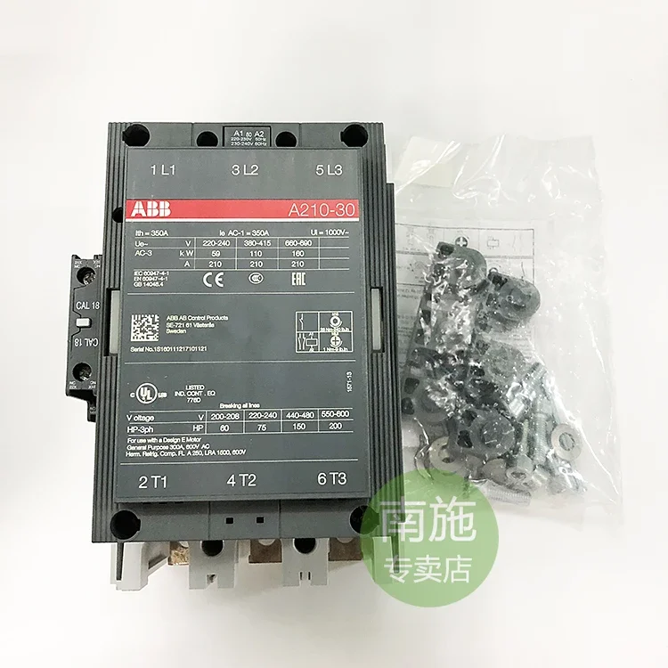 Spot ABB (Sweden) 210A AC Contactor A210-30-11 AC220V Material Number 82203492