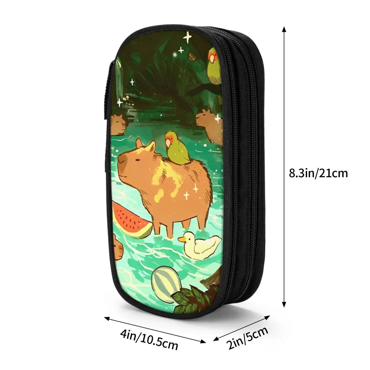 Cute Capibara Capybara Pencil Cases Creative Pen Box Bags for Student Big Capacity Office Cosmetic Pencilcases