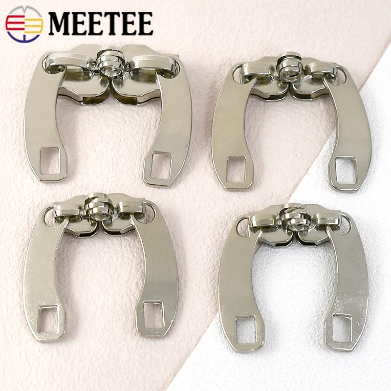 

2-10Pairs 5#8#10# Zipper Sliders for Nylon Zippers Puller with Lock Hole Luggage Bag Zip Head Zips Repair Kit Sewing Accessories
