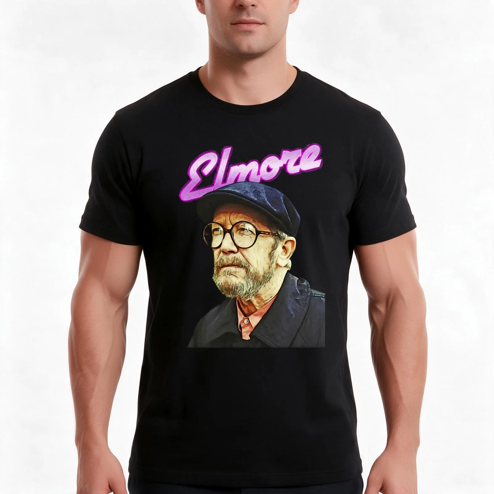 Elmore Leonard Design T-Shirt Summer Casual Cotton Tee Oversized Streetwear Tops Vintage Graphic Print Unisex Men Women