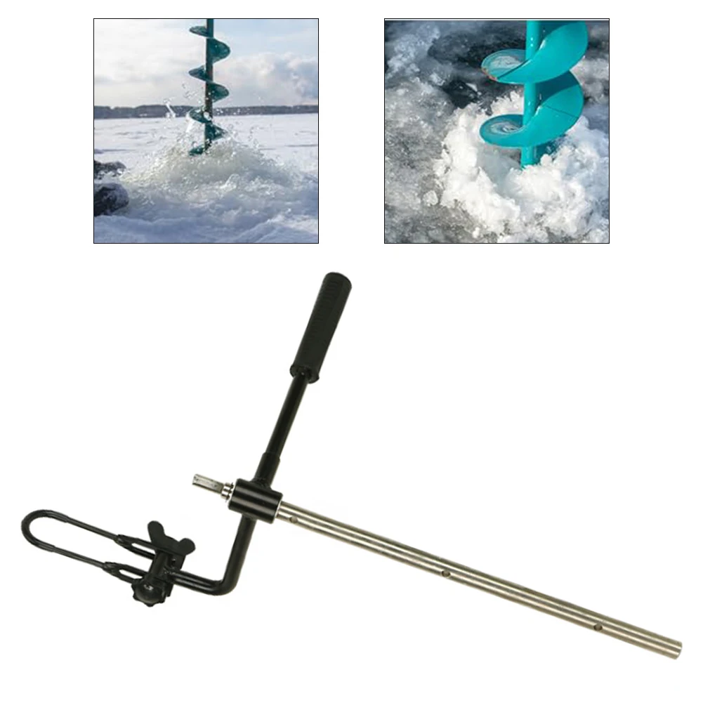 8 Polegada para haste de extensão de broca de gelo com adaptador para integração perfeita com brocas elétricas e para artes de pesca no gelo
