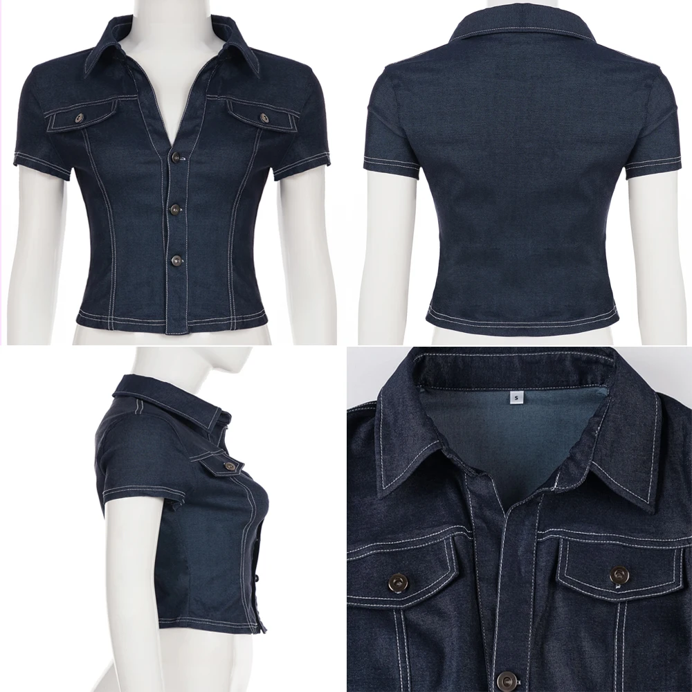 Thumbnail 3 - #37 Latest Denim Button Shirts Price Drops