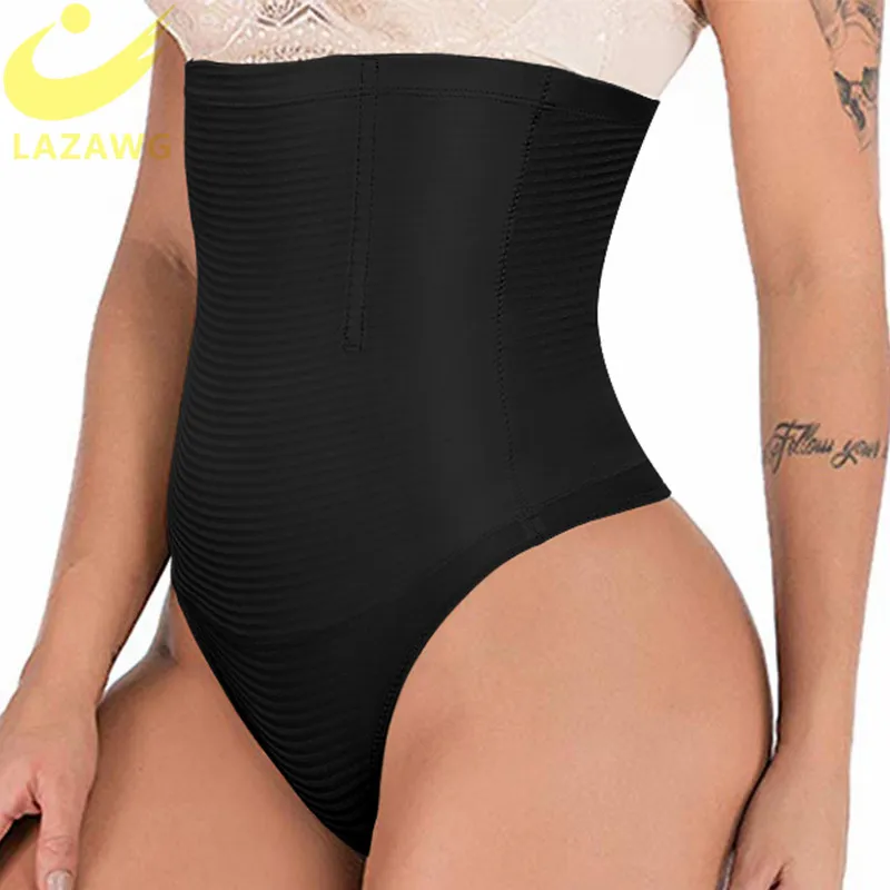 LAZAWG Seamless Butt Lifter Tummy Control Shapewear Thong Underwear Panties Invisible Control Knicker Body Shaper Hight Waist