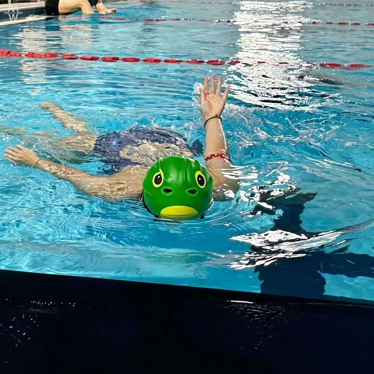 

Funny 3D Frog Silicone Swim Cap, Waterproof Comfortable Animal Shaped Swimming Hat for Adults and Kids
