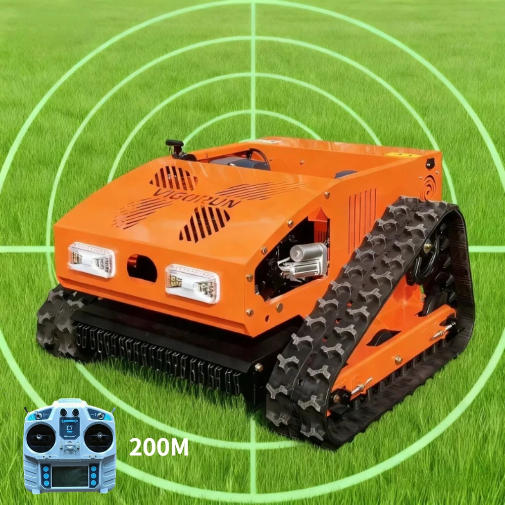 Rotary Mower Remote Control Lawn Mower Crawler Mower Cut Grass Electric Start Mode Power Cutters