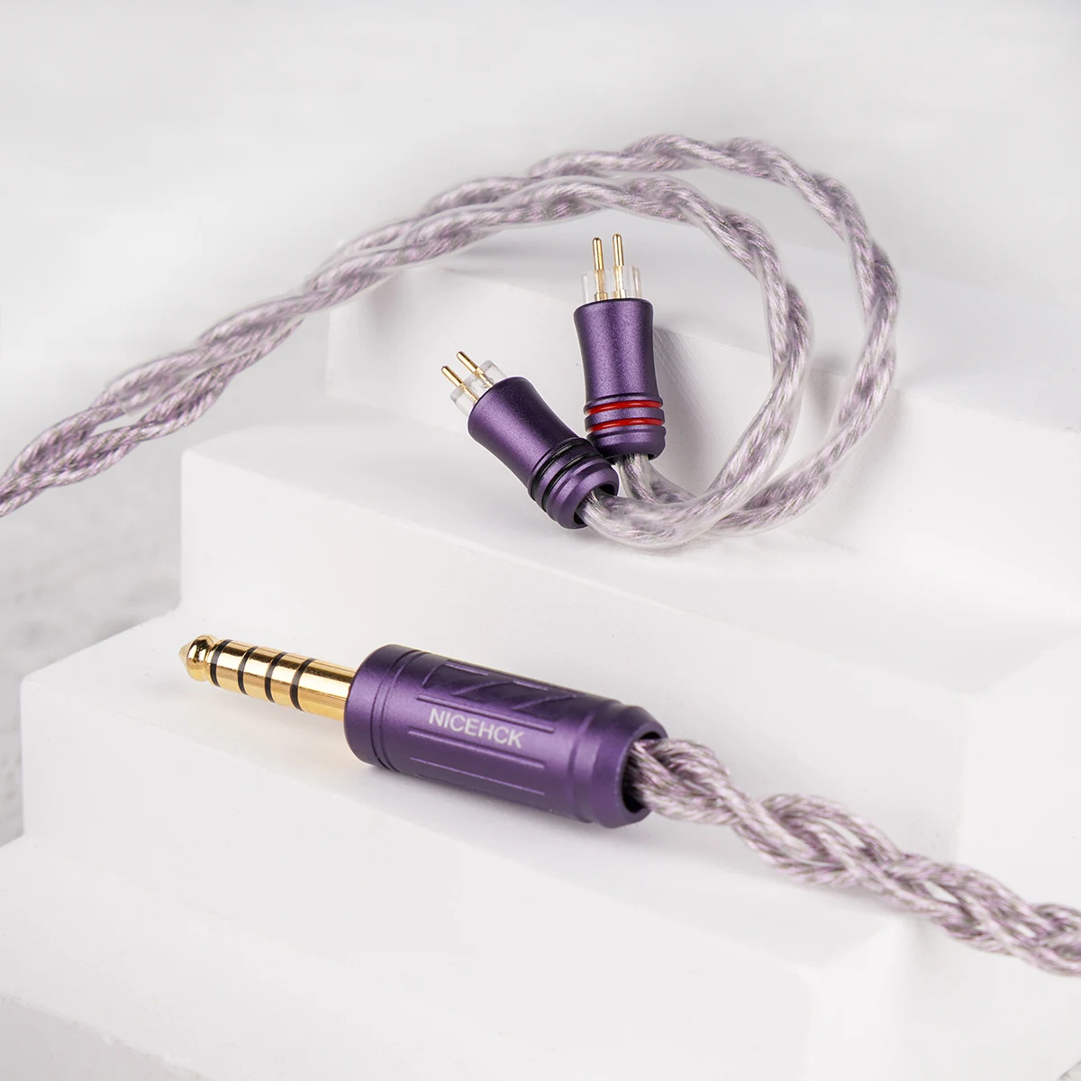 Nicehck acelilacシルバーメッキイヤホンワイヤー、ヒマラヤパフォーマー8 f1 pro bajie、7n occ 7n、mmcx 2pinのケーブルを交換
