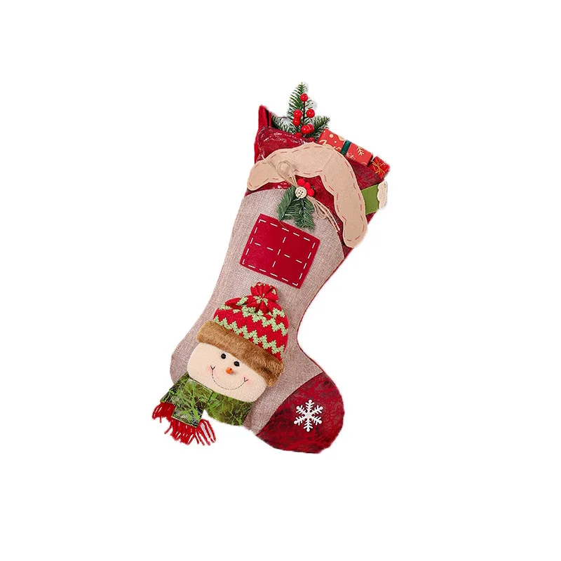 

New Christmas decorations high-end cartoon Christmas socks three-dimensional socks gift bag decorative socks pendant