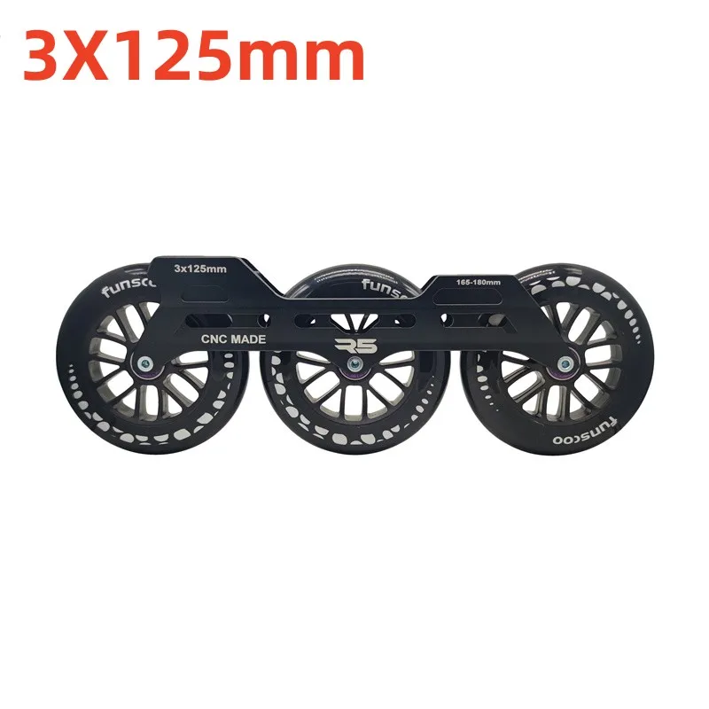 R5 3x125mm rama do jazdy na łyżwach z 85A 125mm koło PU 90A lampa błyskowa LED rolki koła białe kolorowe światło 3 125 duża podstawa