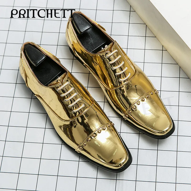 Shiny Pointed Toe Casual Leather Shoes Trendy Shoes Business Formal Fashion Leather Shoes Large Size Youth Men's Shoes