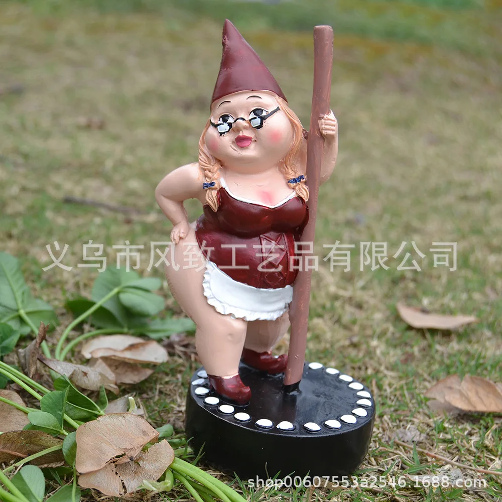 

Pole Dancer Resin Statue‌ - Sexy Female Dwarf Sculpture for Home Decor