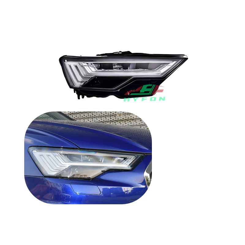 For Audi A6 S6 C8 2019-2023 Upgrade 2024 Style Matrix Full LED Headlight LED Streamlight Dynamic Turn Signal Plug and Play