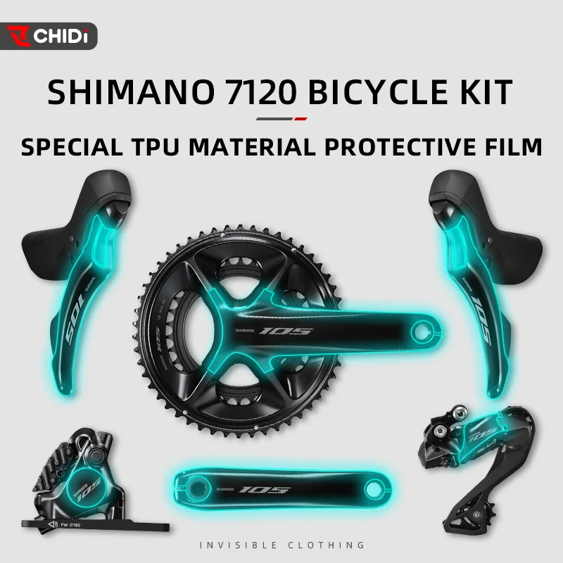 Used For SHIMANO 7120 protective film bike road mountain bike crank disk film TPU material transparent protection accessories