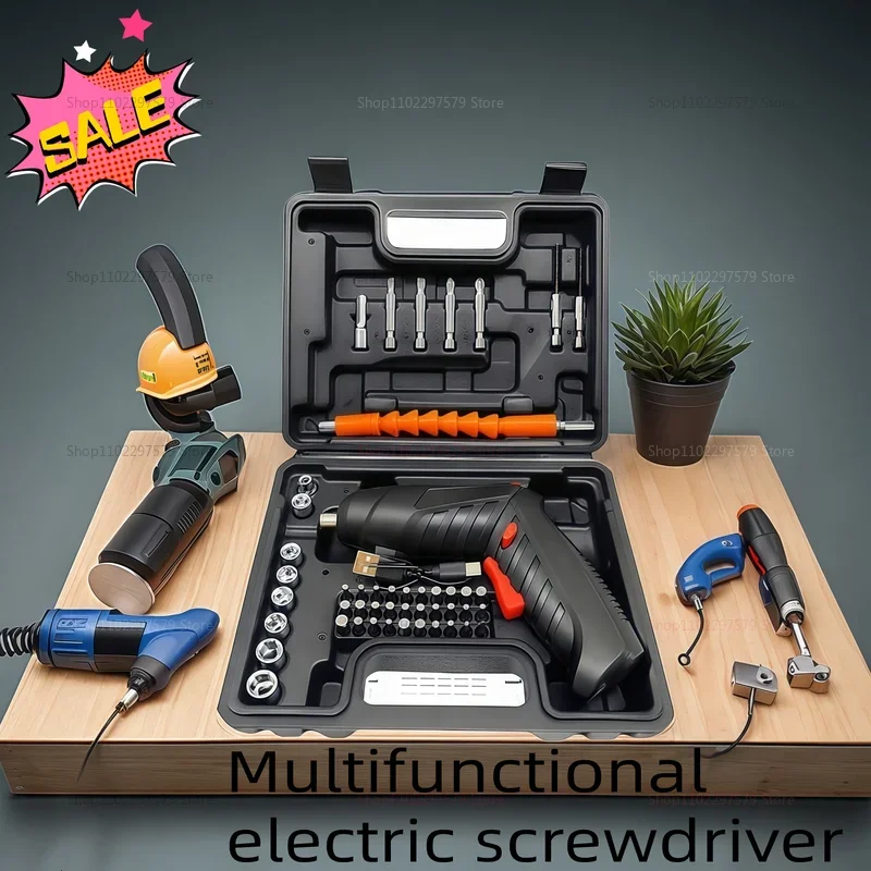 47 PCS 3 6V Electric Screwdriver Set with 1800mAh Battery Portable Cordless Power Tool for Home Repairs and DIY Projects
