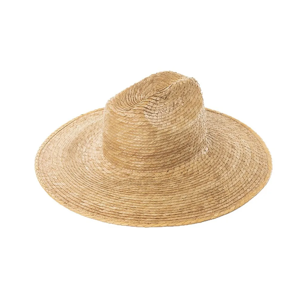 Raffia straw hat colorless Palma wide-brimmed fedora vacation sun hat beach summer jazz hat Panama sun hat image 3