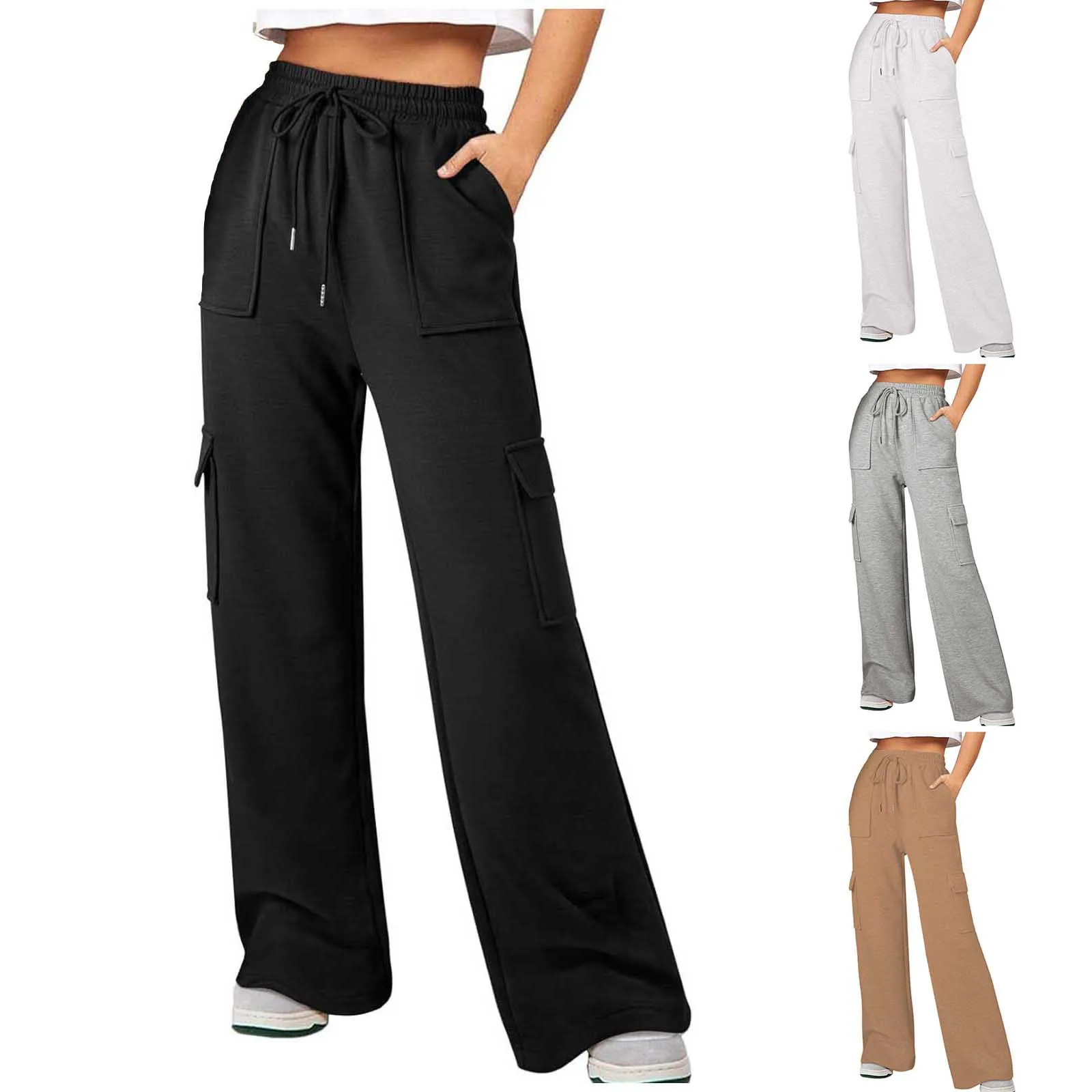 Wide Leg Pants For Women’S Sweatpants Straight Pants Bottom All-Math Plain Fitness Joggers Pants Travel Basic Sweatpants 2024