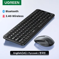 【KR SALE】UGREEN Keyboard Wireless Bluetooth & 2.4GHz Korean Keycaps for Laptop MacBook iPad PC Tablet Bluetooth Keyboard