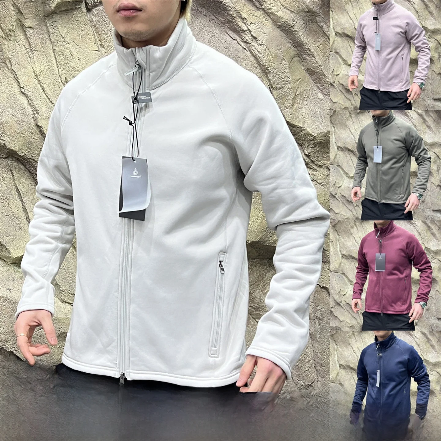 

Мужская теплая куртка Low Elevation 3D Cut с воротником-стойкой, осенне-зимняя, повседневная, с декоративной молнией, из полиэстера и нейлона