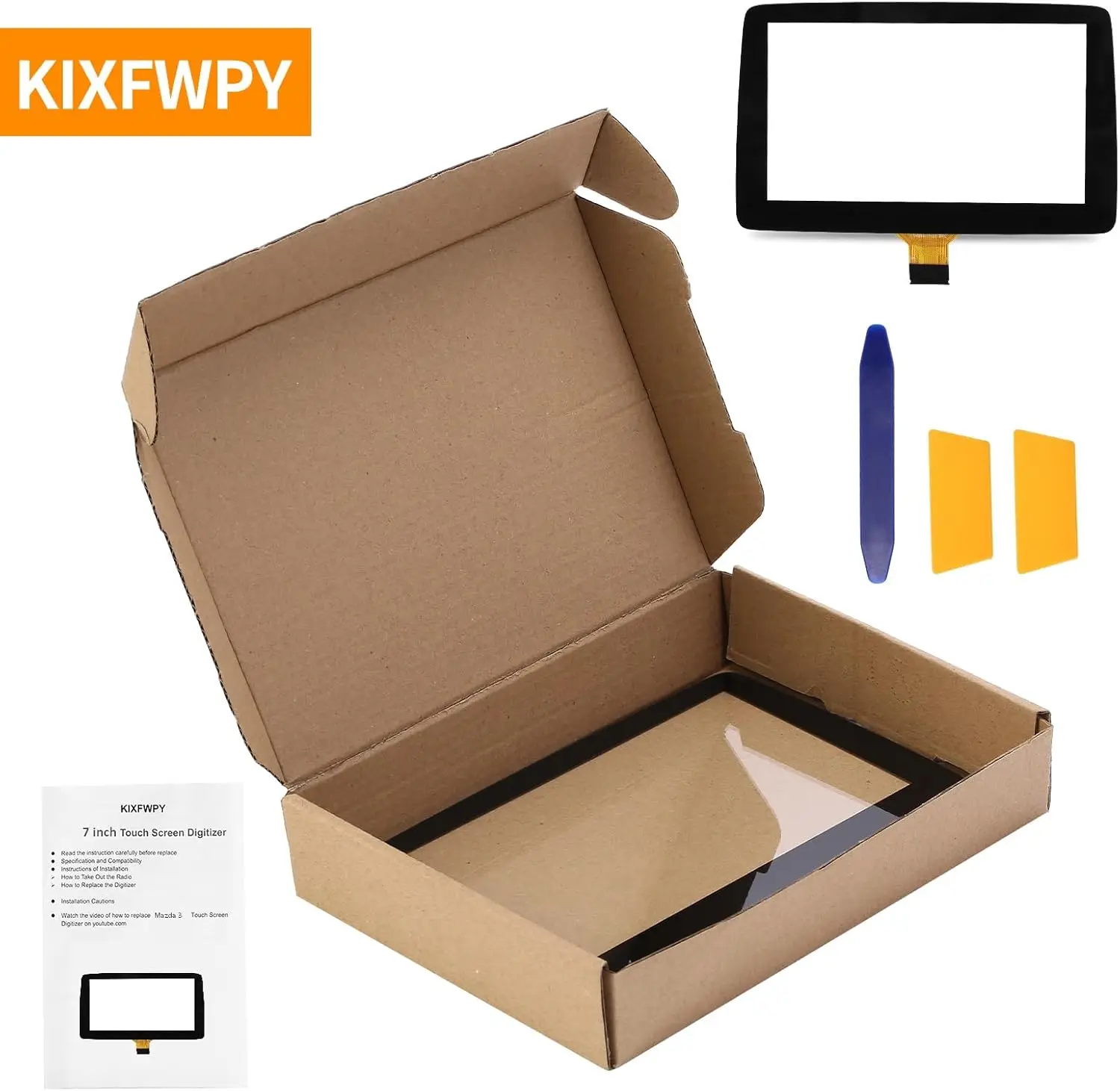 Digitalizador de tela de toque para Mazda 3 2014-2016, MX-5 2016, CX-3, parte BHP1611J0D e K40005A29F