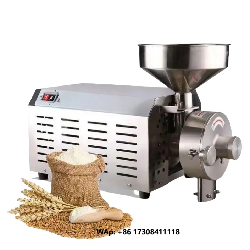 

Mini Electric Commercial Grain Hammer Mill Powder Grinder for Nuts & Grains Stainless Steel Construction