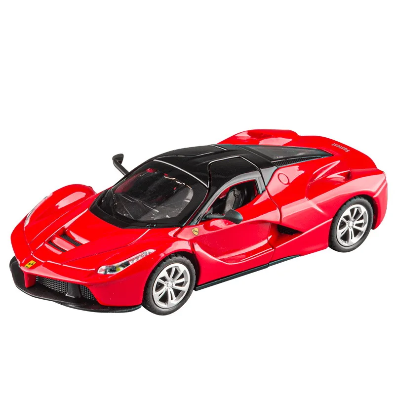 1:36 Ferrari Laferrari Sports car High Simulation alloy model racing car return sound and light collection ornament D160