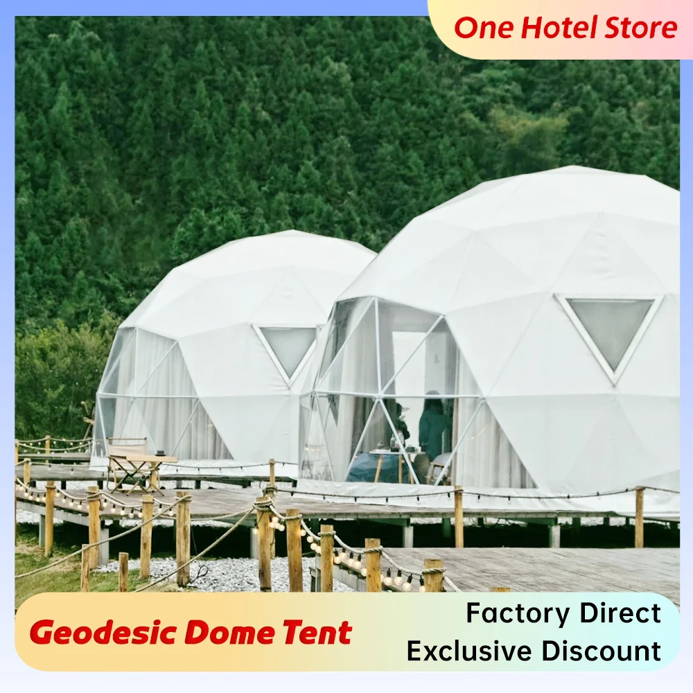 Geodesic Dome Tent Yoga Retreat Meditation Wellness Studio Glamping Hotel Resort Rental Space Easy Installation Custom Dome Room