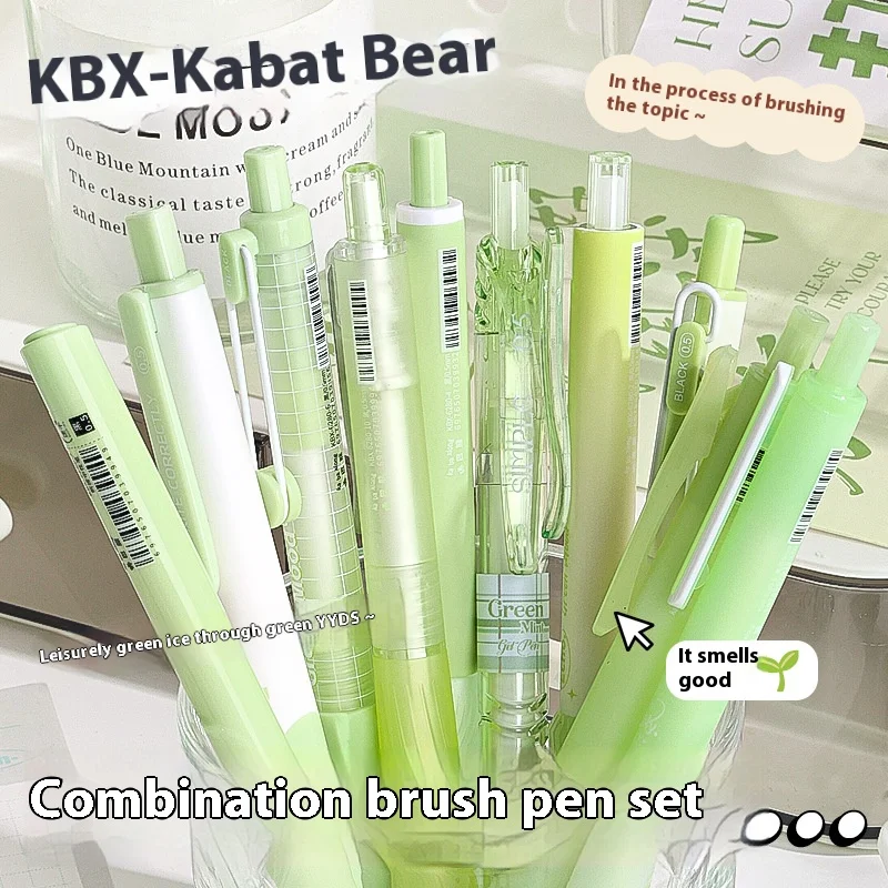 أقلام جل سوداء قوية للكتابة 5 قطع/مجموعة، تستخدم الطلاب أطراف أقلام ST&CS سريعة الجفاف، أقلام توقيع مكتبية بسيطة 0.5 مم #2