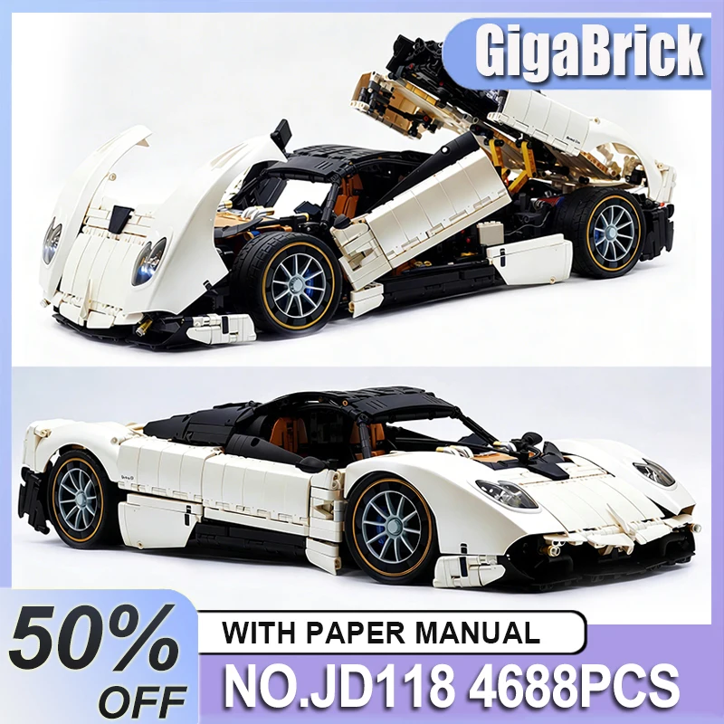 En STOCK Unique JD118 MOC blocs de construction de voiture de sport technique de haute qualité briques assemblage modèle jouets pour enfants cadeau de noël