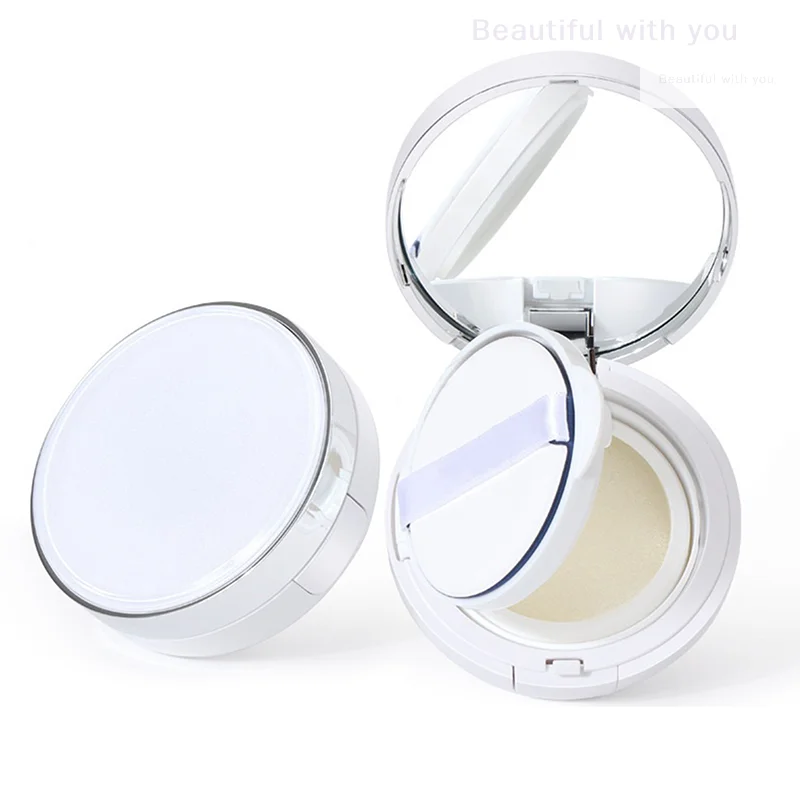 15g Empty Air Cushion Puff Box Portable Cosmetic Makeup Case Container With Powder Sponge Mirror For BB Cream Foundation