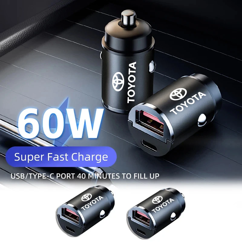 Micro Car Quick Charger Vehicle Cigarette Lighter Convert Plug For Toyota Supra Aygo Prado RAV4 Hilux Yaris Corolla 4Runner