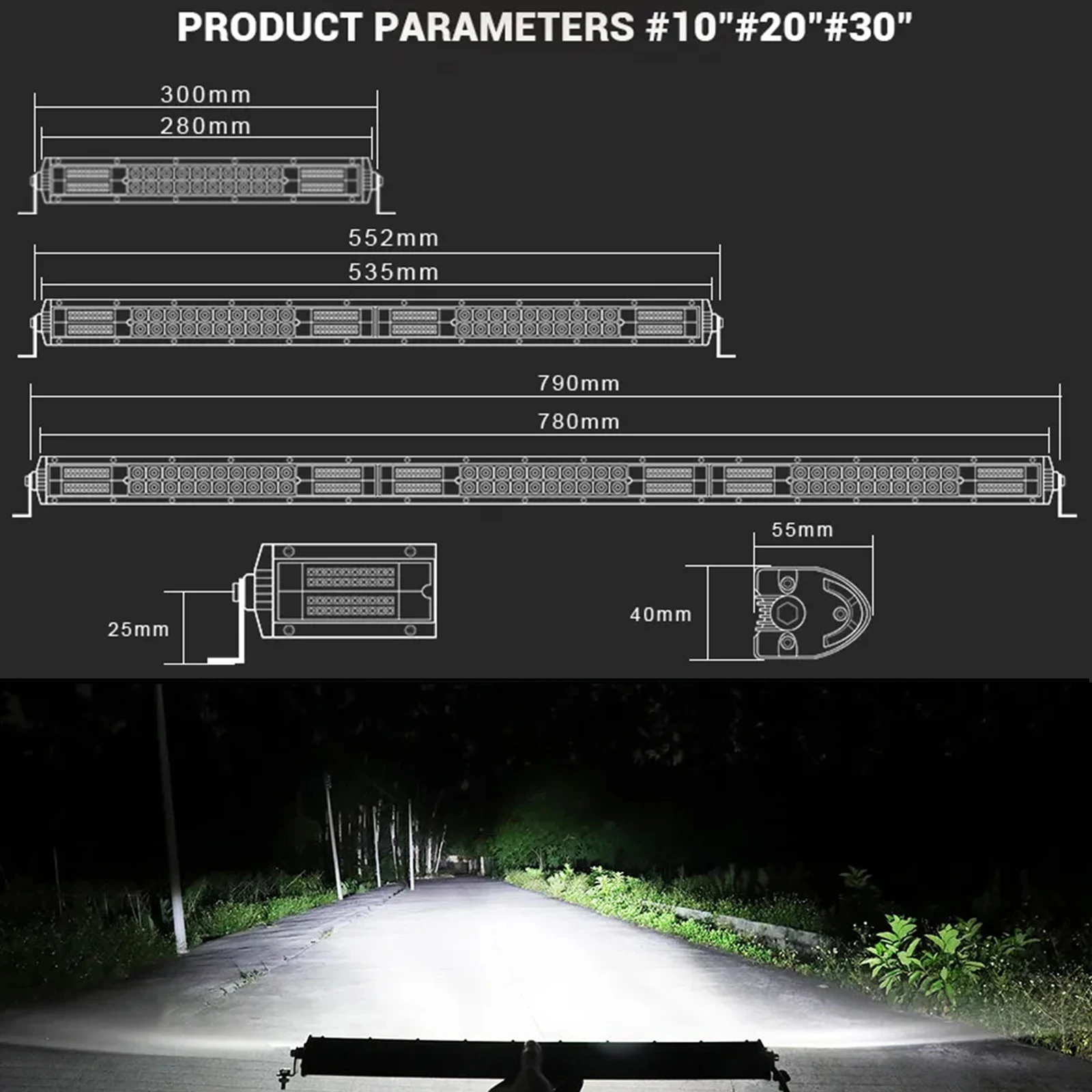 Ultra Slim LED Light Bar 10 20 30 Inch Dual Row Led Bar Combo Beam Work lamp Driving Lights for Auto Jeep off road 4x4 12V 24V