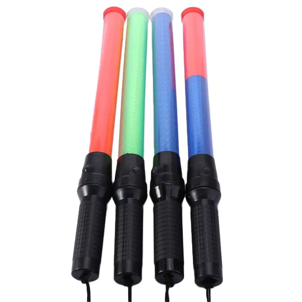 54cm LED Traffic Wand Safety Universal Signal Warning Flash Light Flashing Traffic Signal Warning Light Command