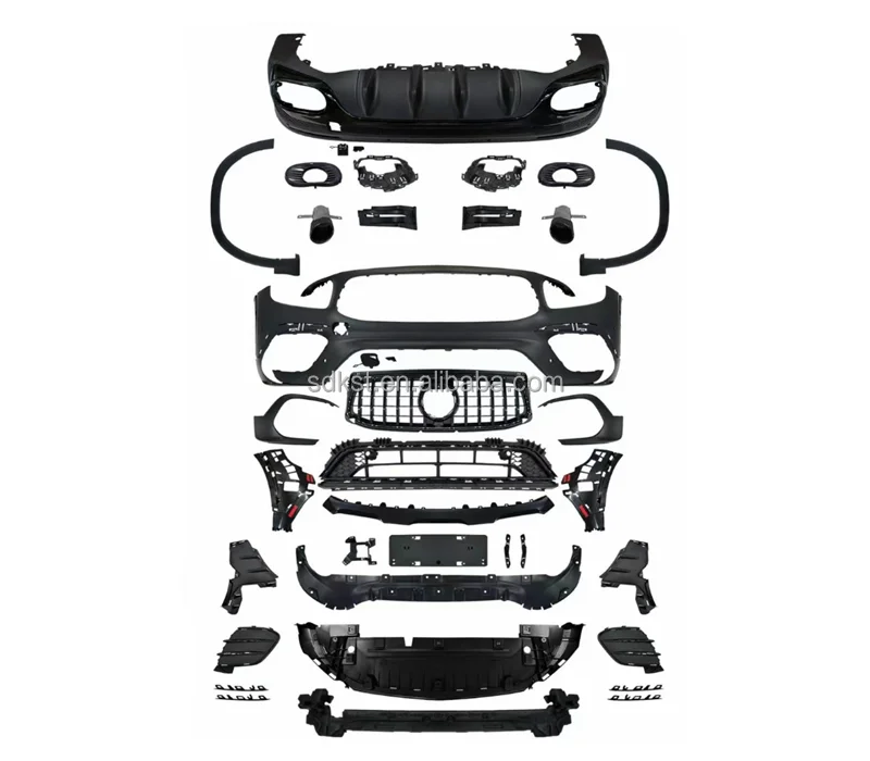 Body kit for Mercedes Benz GLB class X247 2021-2022 change to GLB35 AMG include front bumper assembly with grille rear lip