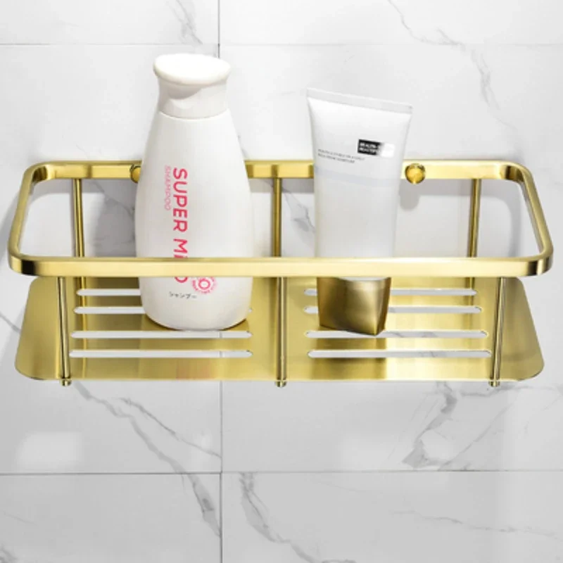 Drawn gold racks creative basket bathroom cosmetics hardware